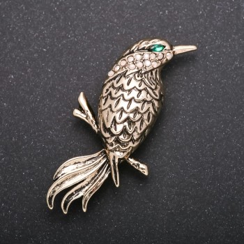 Broszka Ivolga kolor metalu „żółty” 57×27 mm