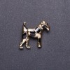 Broszka «terier» złoty kolor metalu 3,5×3 cm
