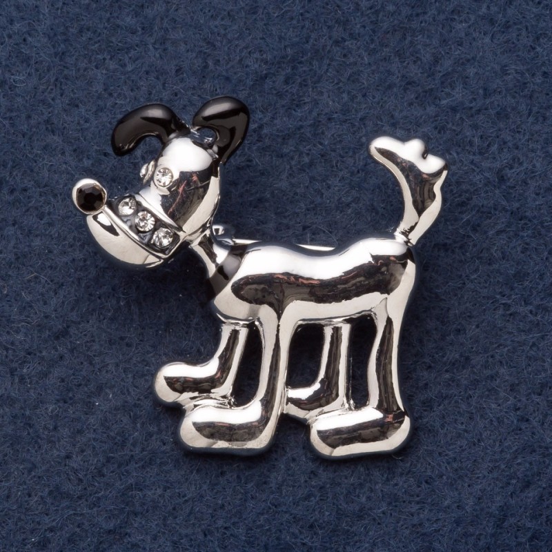 Broszka «Pies Pluto» 3,5×4 cm ze szarego metalu