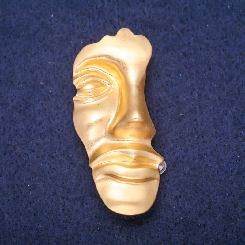 Broszka Akcent Osoba 53×23 mm, kolor żółty metal złocisty