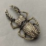 Spinka Motyl Majowy z cyrkoniami w złotym metalu 28x57mm