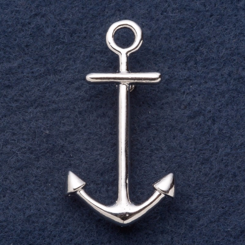 Broszka «Kotwica» 5×2,5 cm, szary metal