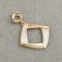 Wisiorek Xuping pozłacany 18K z białymi kryształami, wymiary 27×20 mm +