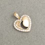 Wisiorek Xuping «Serce» z pozłoceniem 18K, z białymi cyrkoniami, średnica 21×15 mm +