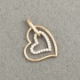 Wisiorek Xuping pozłacany 18K serce z białymi cyrkoniami, średnica 21×17 mm +