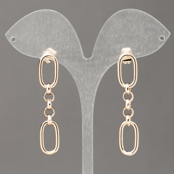 Kolczyki sztyfty Xuping z pozłoceniem 18K, łańcuszek, grubość 9,5 mm, długość 48 mm