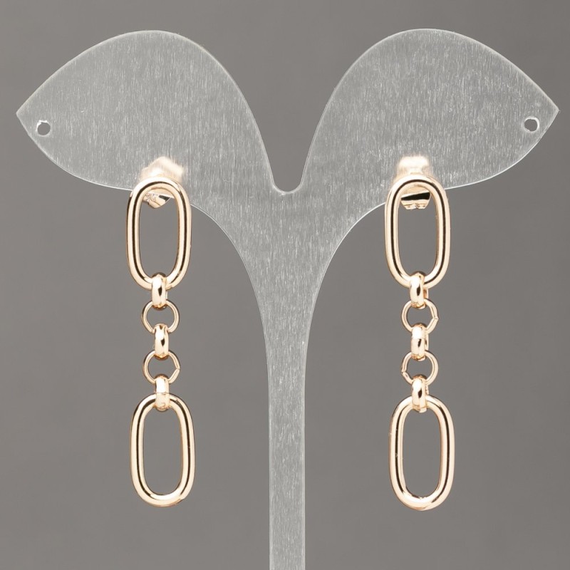 Kolczyki sztyfty Xuping z pozłoceniem 18K, łańcuszek, grubość 9,5 mm, długość 48 mm