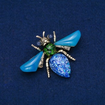 Broszka Motyl złoty z metalu 47×62 mm +