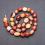 Koraliki z jaspisu Mookaite fasetowane, średnica 8×10 mm, długość 38 cm