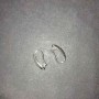 Para sztyftów do kolczyków z jasnego metalu 15×2 mm