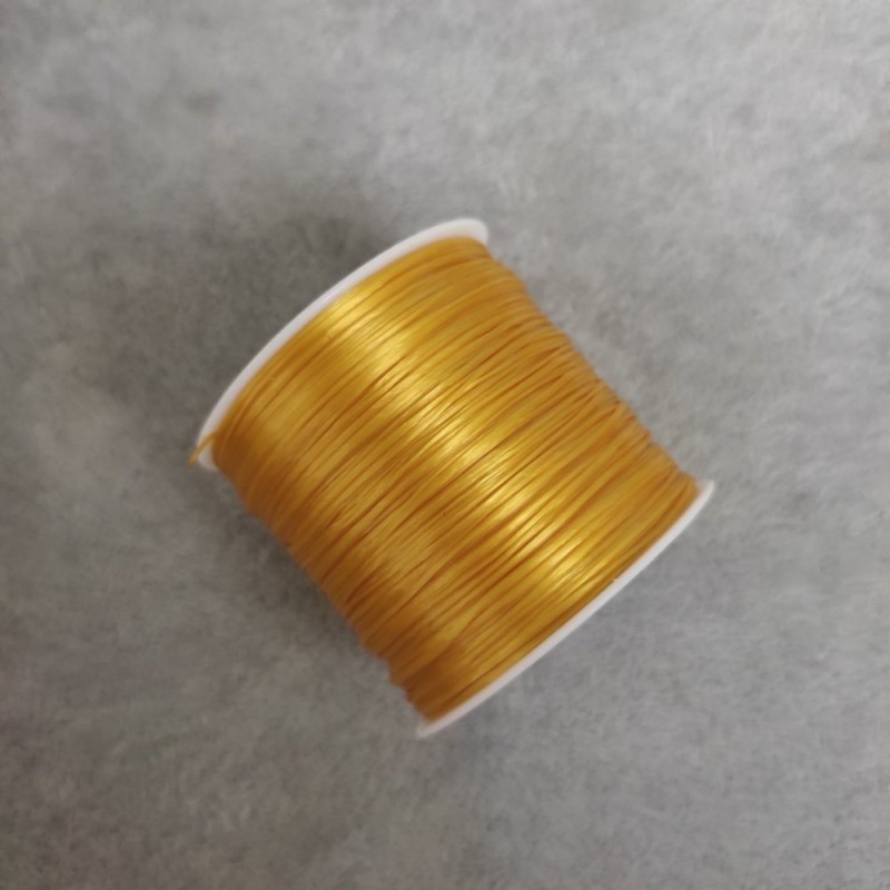 Guma elastyczna do rękodzieła na bobinie, kolor żółty, długość 30 m