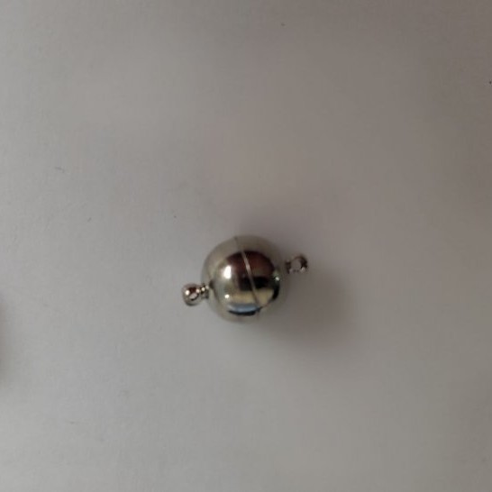 Zapięcie magnetyczne do biżuterii, 15×10 mm, kolor srebrzysty metaliczny