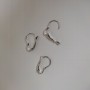 Szpinki do kolczyków ze jasnego metalu para 20×12 mm +