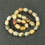 Koraliki na nici z naturalnego kamienia – Jaspis cesarski, średnica 10x14 mm, długość 39 cm