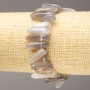 Bransoletka na elastycznej gumce z naturalnego kamienia: agat dymny, drobiny w kształcie igieł, średnica 13–22×3–6 mm, długość 18 cm +