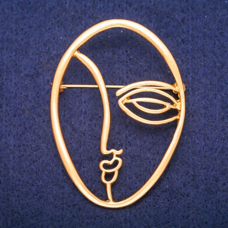 Broszka Akcent Osoba metal złocisty 43×60 mm