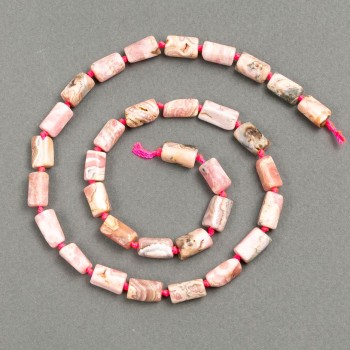 Koraliki z rodokrozitu, szlifowane, średnica 12×6 mm, długość 40 mm