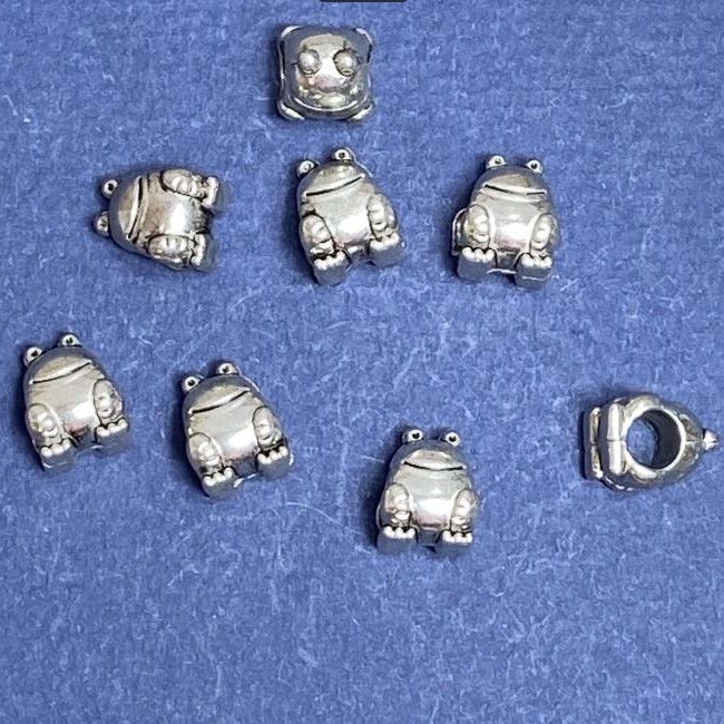 Koralik Pandora Żabka 10×8 mm, otwór 5 mm, opakowanie 20 g ±13 szt