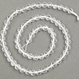 Koraliki z kamienia naturalnego – kryształ górski, fasetowana kulka, średnica 6 mm, długość około 38 cm +