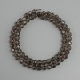 Koraliki z naturalnego kamienia rauhtopaz, fasetowane kulki, średnica 6 mm, długość 39 cm +