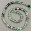 Naturalny kamień fluoryt - koraliki na nitce, średnica 6 mm, długość 38 cm +
