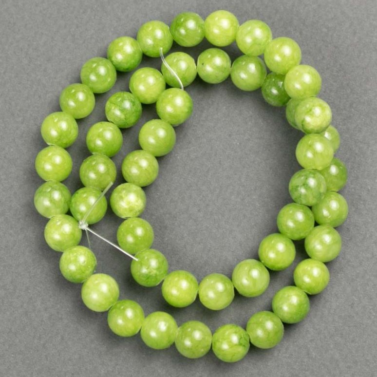Koraliki onyksowe (akryl sztuczny) na żyłce – gładkie kulki, średnica 8,5 mm, długość 40 cm