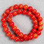 Koraliki koralowe (akryl sztuczny) na żyłce, gładkie kulki, średnica 10,5 mm, długość 40 cm ±