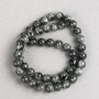 Koraliki z labradorytu, naturalny kamień, gładkie kuleczki, średnica 8 mm ±, długość 38 cm ±, na żyłce