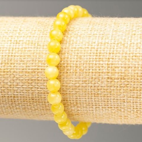 Bransoletka na gumce Cytryn (sztuczny akryl) Ø 6,5 mm, długość 18 cm