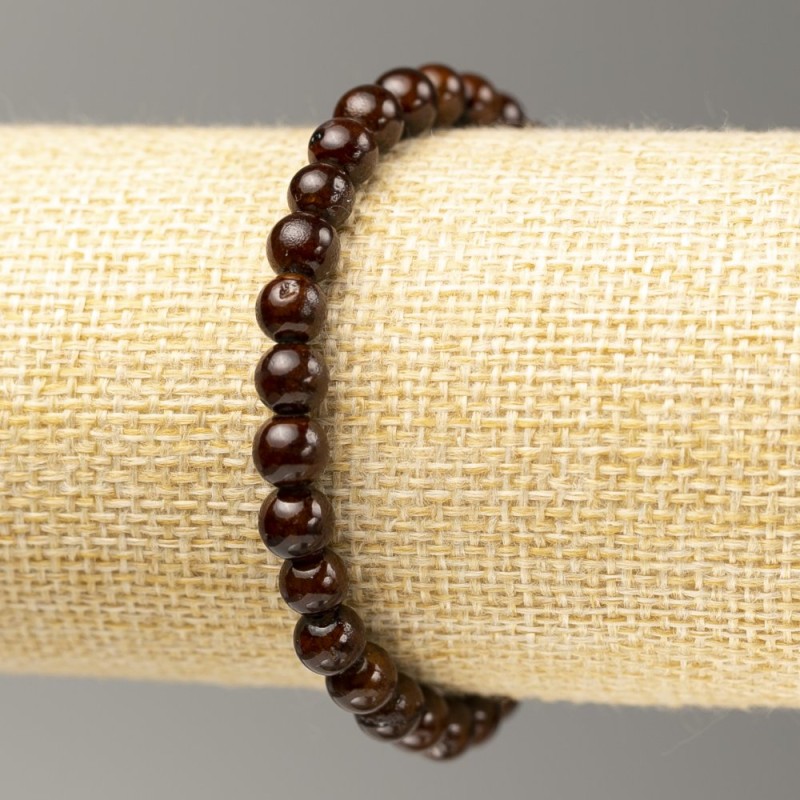 Bransoletka na gumce Tygrysie oko (sztuczny akryl) gładka kulka, średnica 6,5 mm, długość 18 cm