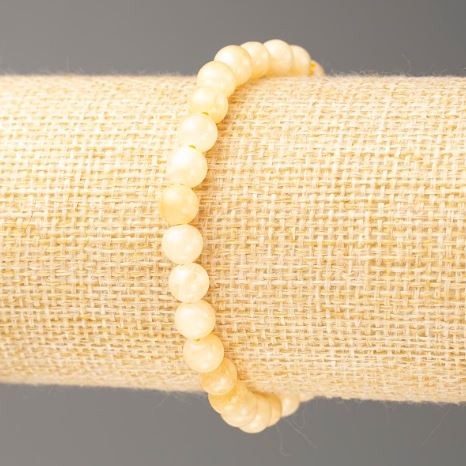 Bransoletka na elastycznej gumce – perła sztuczna (akryl), gładka kulka Ø 6 mm, długość 18 cm