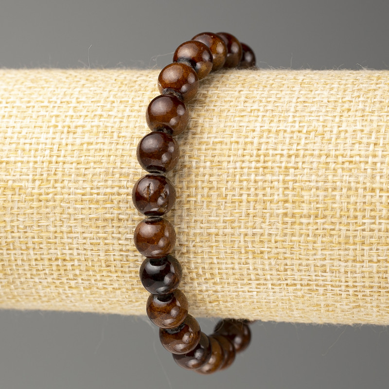 Bransoletka z imitacją tygrysiego oka, akryl sztuczny, średnica 8 mm, długość około 18 cm, gładkie kuleczki na elastycznej gumce