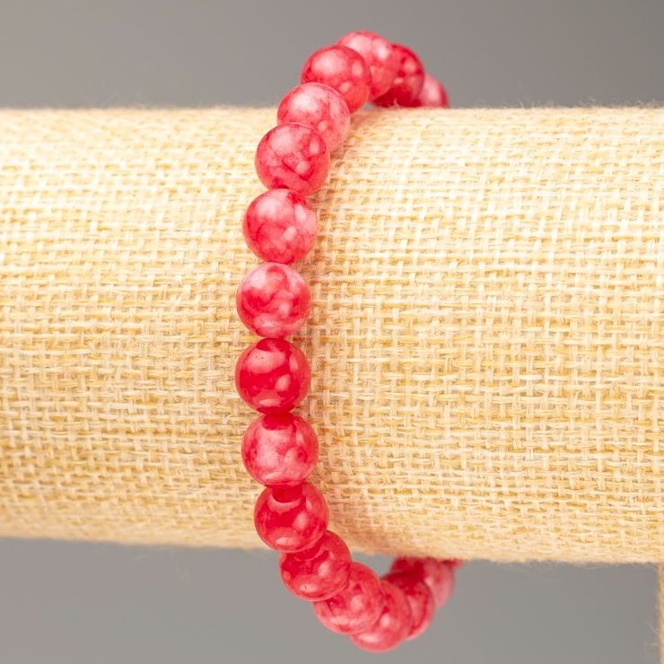 Bransoletka na gumce z turmalinu (sztuczny akryl), średnica ok. 8 mm, długość 18 cm
