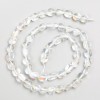 Koraliki na nitce z opalowego szkła galetowane, średnica 6×7 mm, długość 40 cm