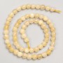 Koraliki cytrynowe, gładkie kuleczki na nitce, średnica 6 mm ±, długość 38 cm ±