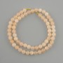 Koraliki cytrynowe, gładkie kuleczki na nitce, średnica 6 mm ±, długość 38 cm ±