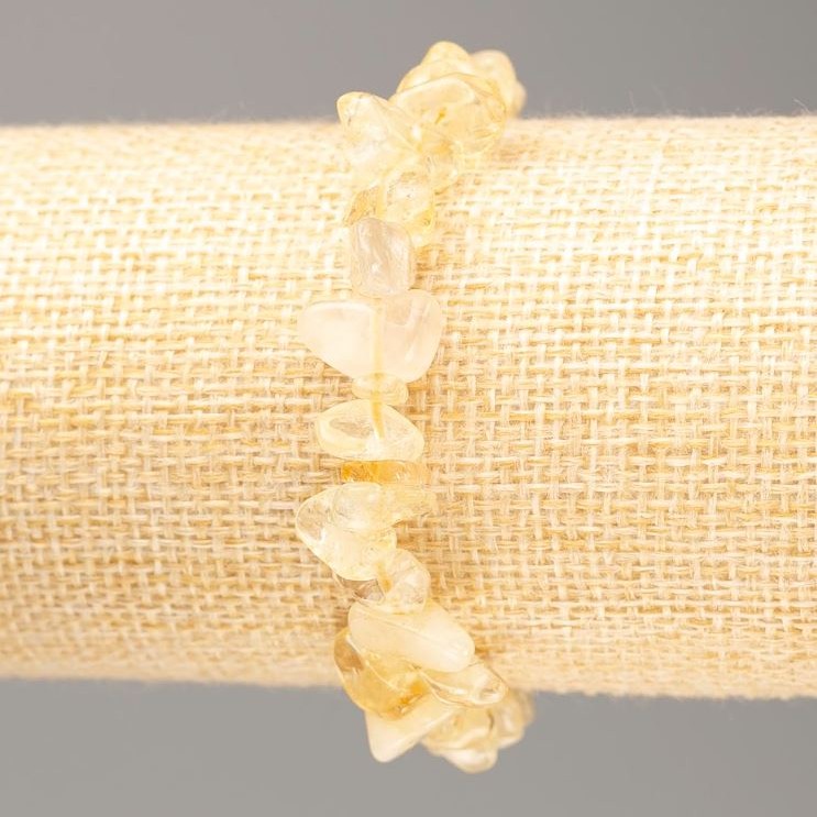 Bransoletka z cytryną – drobiny, średnica 11,6×5,2 mm (±) na elastycznej gumce, długość 18 cm
