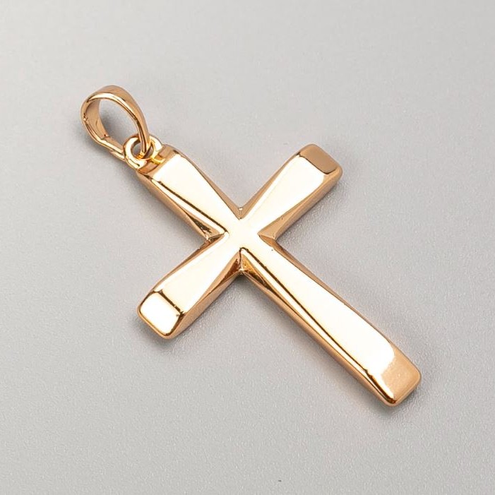 Wisiorek Xuping Krzyż pozłacany 18K, średnica 34×22 mm+