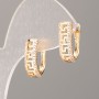 Kolczyki Xuping pozłacane 18K z białymi kryształami, średnica 17x6 mm