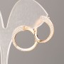Kolczyki Xuping z pozłotą 18K i białymi kryształami, średnica 21×20 mm+