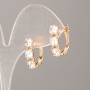 Kolczyki Xuping pozłacane 18K z białymi kryształami, średnica 17x5 mm+