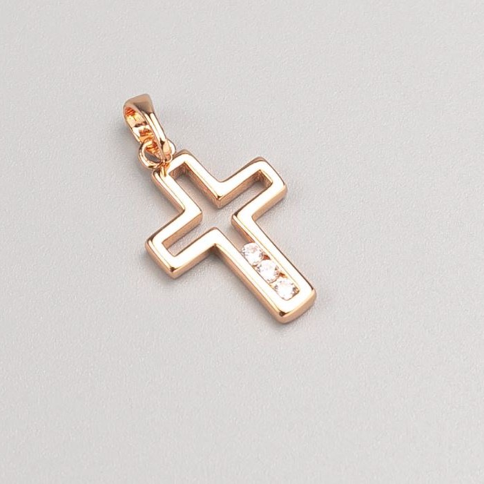 Wisiorek Xuping Krzyż pozłacany 18K, wymiary 21x13 mm+