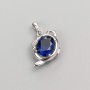 Wisiorek Xuping z niebieskim kamieniem 20×14 mm, rhodiowany