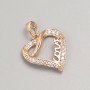 Wisiorek Xuping z pozłoceniem 18K w kształcie serca z białymi cyrkoniami, średnica 18×17 mm+