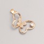 Wisiorek Xuping pozłocenie 18K Motyl z białymi strassami, wymiary 23×17 mm+