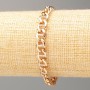 Bransoletka Xuping pozłacana 18K, długość 17 cm, grubość 7 mm ± z białymi kryształami