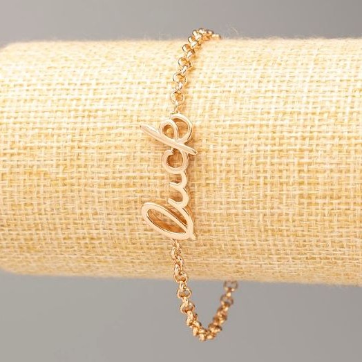 Bransoletka Xuping Pozłocenie 'Luck' 18K, długość 20,5 cm, grubość 3 mm +