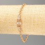 Bransoletka Xuping z pozłotą 18K, długość 17–20,5 cm, grubość około 4 mm, z cyrkoniami