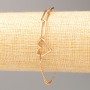 Bransoletka Xuping Pozłacana 18K «Serce» Długość 17–20 cm, grubość 5 mm