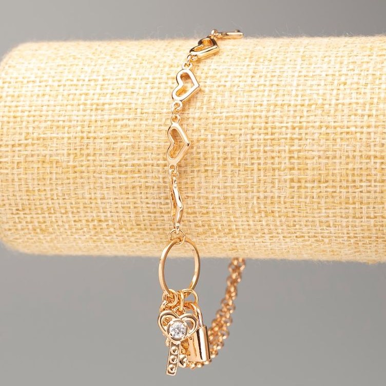 Bransoletka Xuping pozłocona 18K, rozmiar L, 19–22 cm, grubość 6 mm + -, grubość 4 mm +